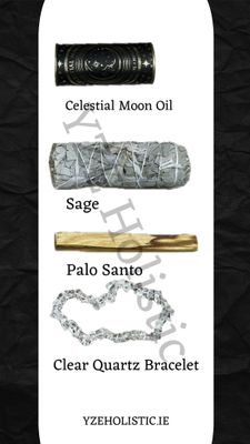 SMUDGING GIFT SET &quot;CELESTIAL MOON&quot; - SELF ESTEEM &amp; CLEANSING GIFT BOX 