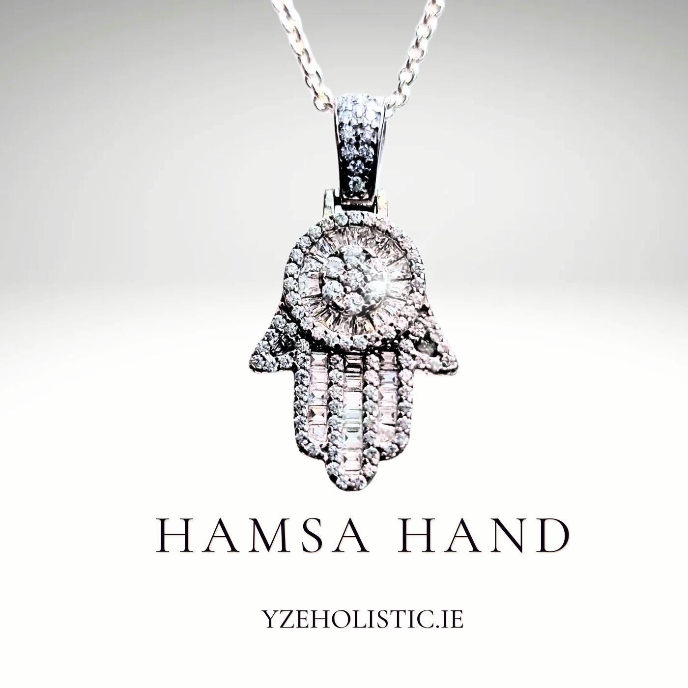 HAMSA HAND PENDANT NECKLACE JEWELLERY 925 STERLING SILVER 