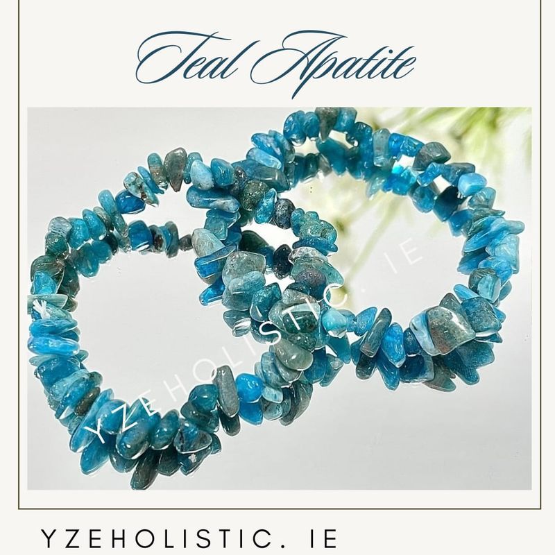 Teal Apalite Chip bracelet