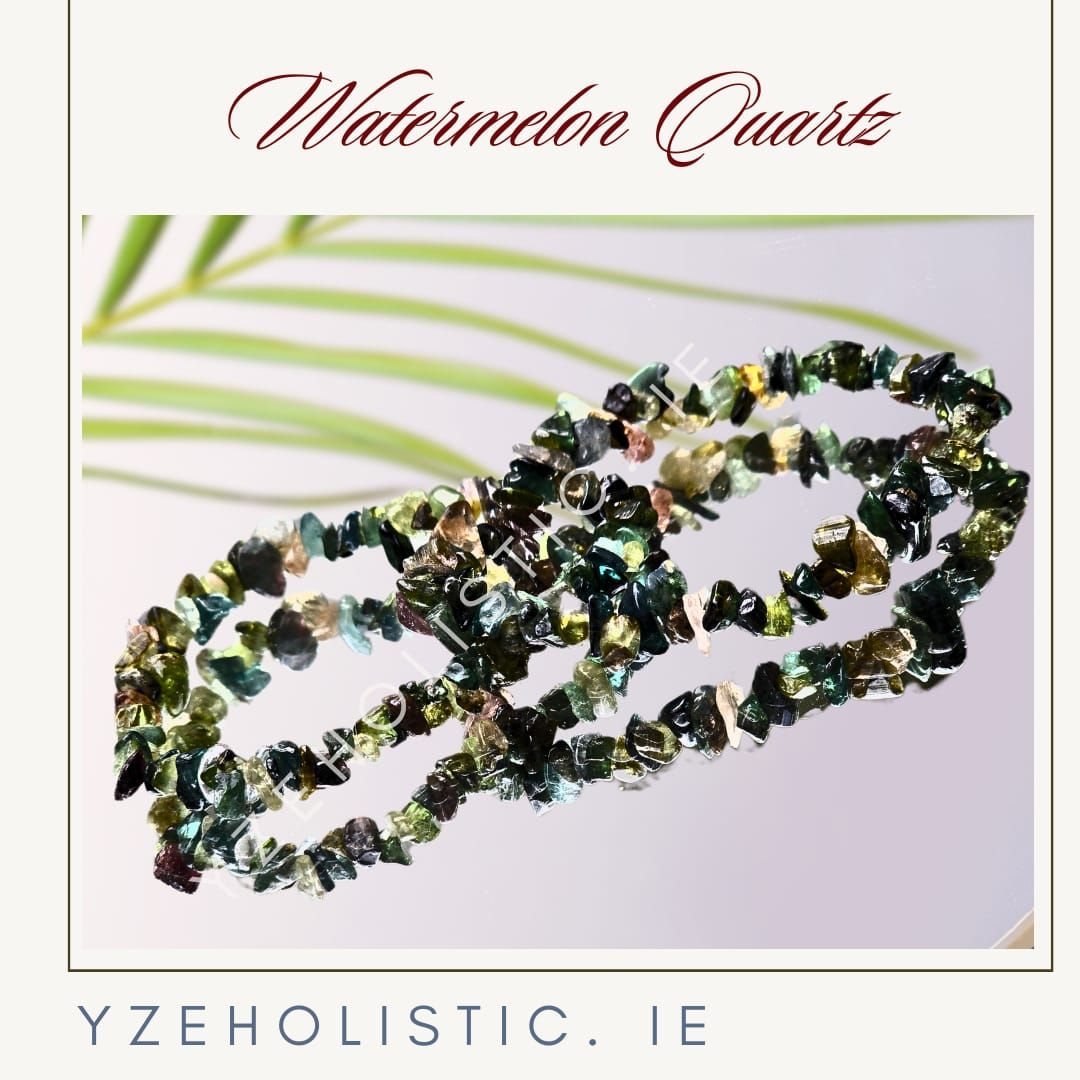 Watermelon Quartz Crystal Chip bracelet
