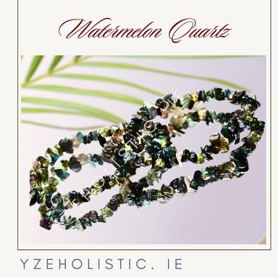 Watermelon Quartz Crystal Chip bracelet