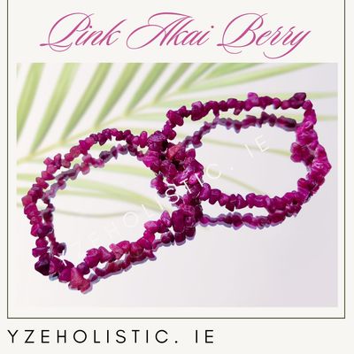 Pink Akai Berry Crystal Chip bracelet