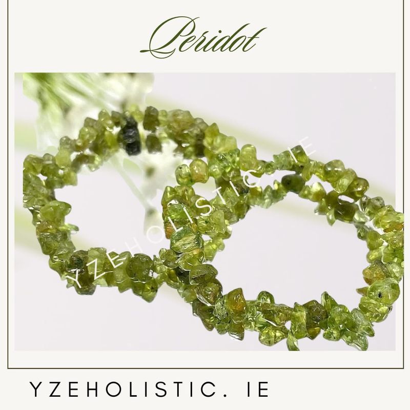 Peridote Light Green Stone Chip bracelet