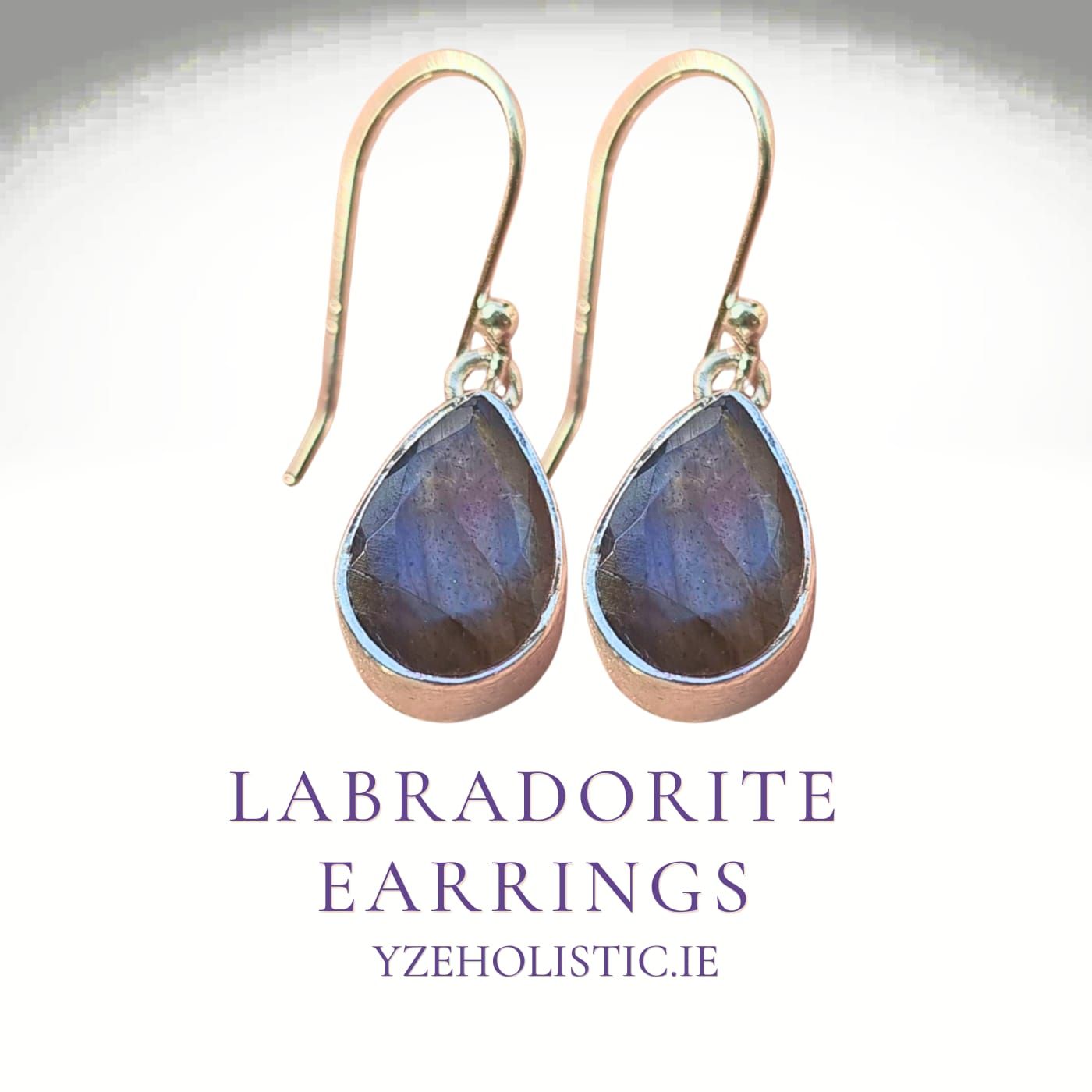 Labradorite 925 Sterling Silver Crystal Earrings