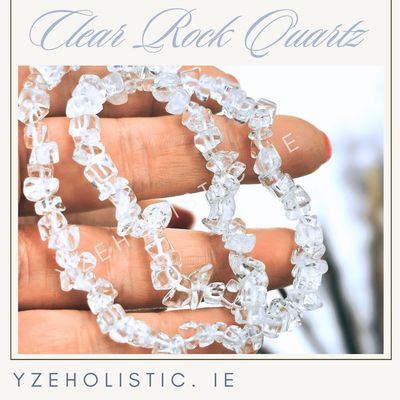 Clear Rock Quartz Crystal Chip bracelet