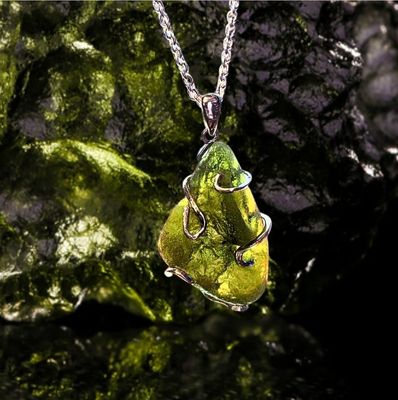Moldavite Crystal Necklace Pendant