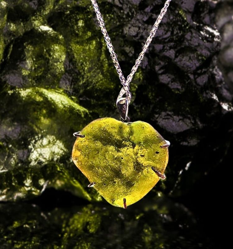 Moldavite Crystal Necklace Pendant