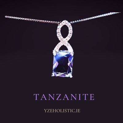 Tanzanite Crystal Pendant Necklace 925 Sterling Silver 