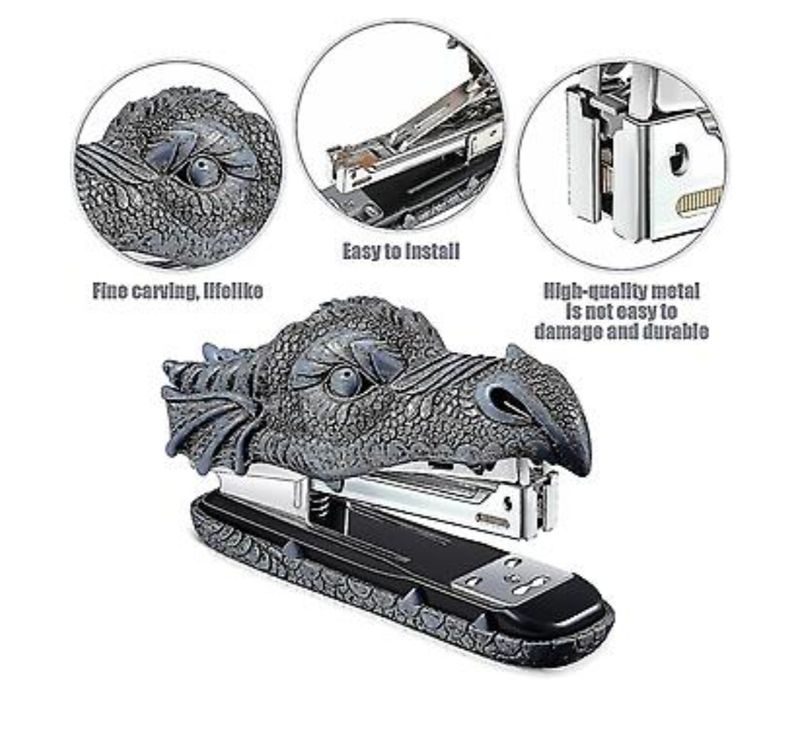 Dragon Stapler Figurine ~ Dragon Stapler Dragon Head Stapler Kids Novelty Stapler Funny Carving Resin Faucet 
