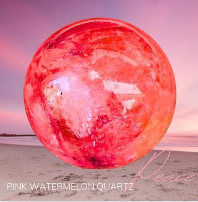 Pink Tourmaline Crystal Sphere  Natural  Stone 