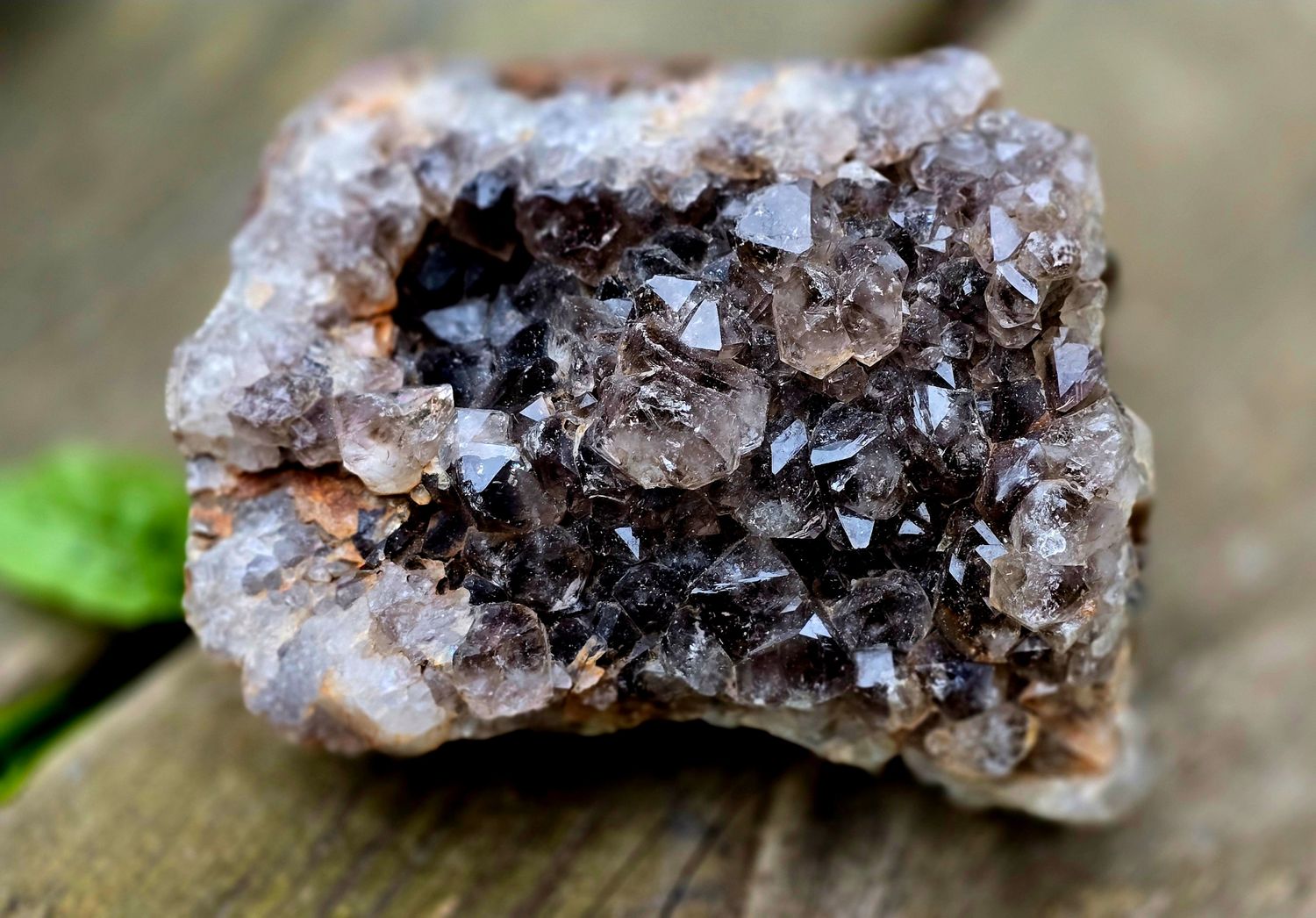 Rough Smoky Quartz Druzy Crystal - Emotional Balance. Alleviates suicidal tendencies.