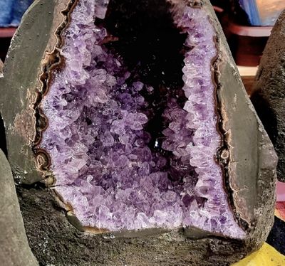 Amethyst Druzy Geode - Amethyst Crystal Cathedral Geode - Raw Amethyst Stone AAA Grade
