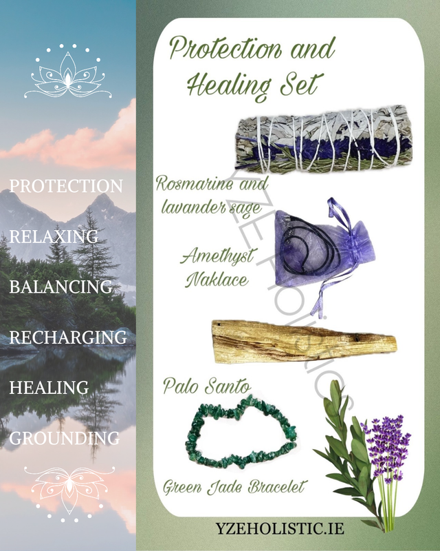 SMUDGING SET "PROTECTION AND HEALING" - SELF MIND &amp; GROUNDING 