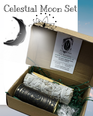SMUDGING GIFT SET "CELESTIAL MOON" - SELF ESTEEM & CLEANSING GIFT BOX