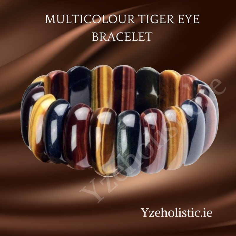 Tiger Eye Multicolour Crystal Bracelet ±12mm