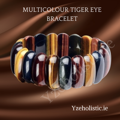 Tiger Eye Multicolour Crystal Bracelet ±12mm