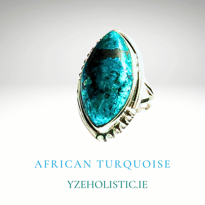 African Turquoise 925 Sterling Silver Ring