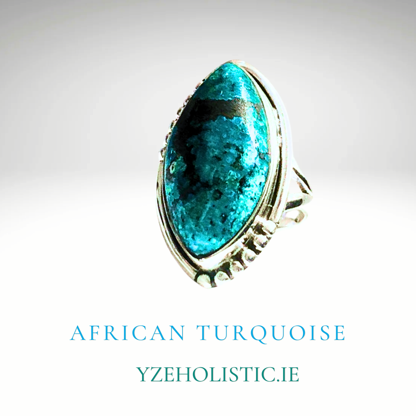 African Turquoise 925 Sterling Silver Ring