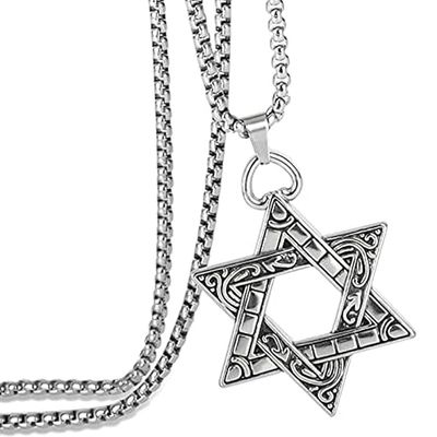 Morning Star Titanium Steel Silver Pendant Necklace