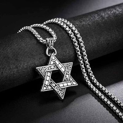 Morning Star Titanium Steel Silver Pendant Necklace