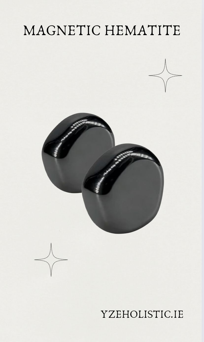 Magnetic Hematite Gemstones Quartz ×2 pcs 