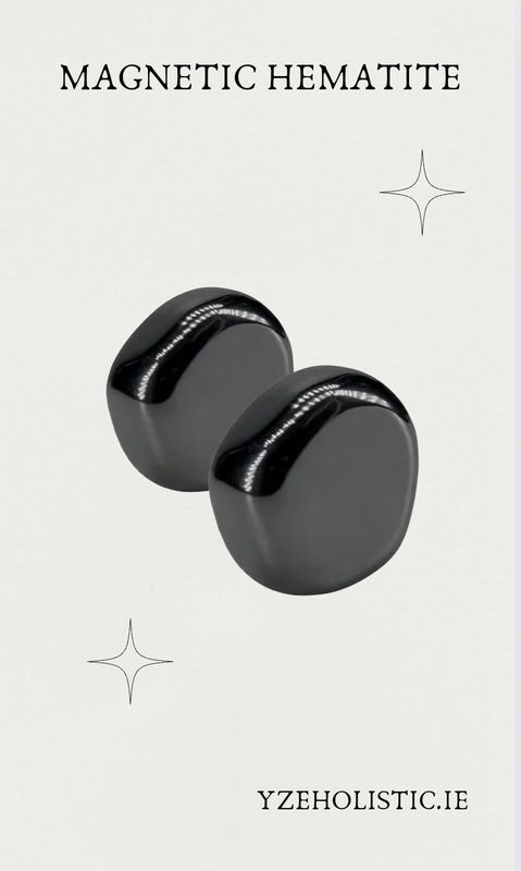 Magnetic Hematite Gemstones Quartz ×2 pcs 