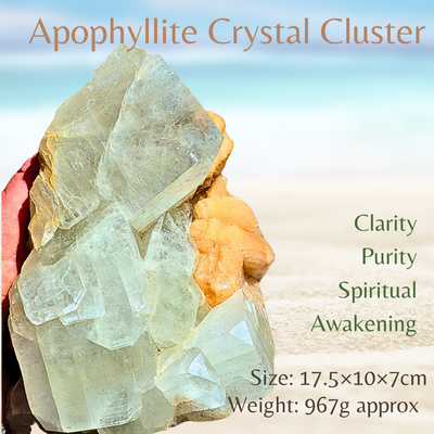 Apophyllite Cluster Crystal Geode