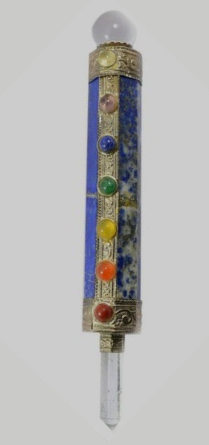 Lapis Lazuli Crystal Healing Wand Chakra Energy Generator 