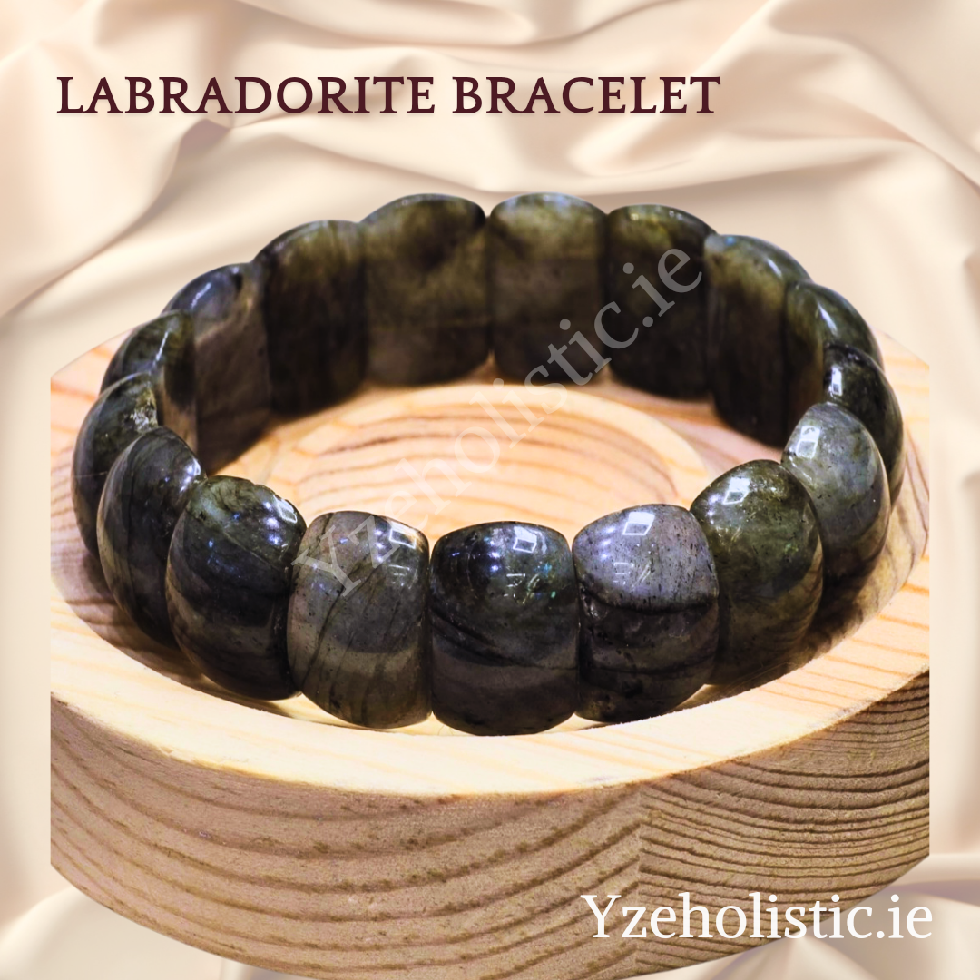 Labradorite Natural Stone Bracelet ±12mm AAA Grade