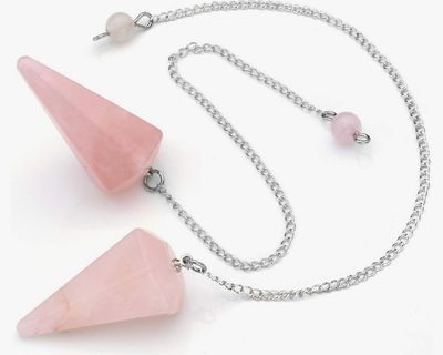 Rose Quartz Natural Stone Pendulum ±40cm