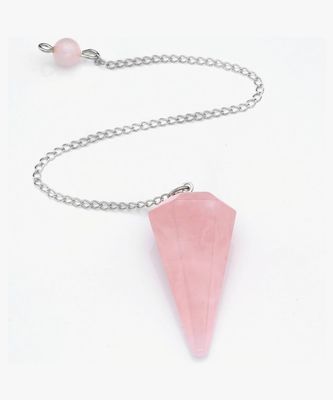 Rose Quartz Natural Stone Pendulum ±40cm