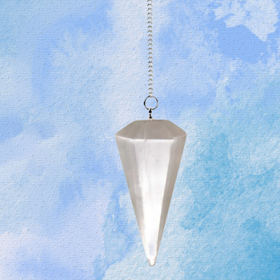 Selenite Natural Stone Pendulum L