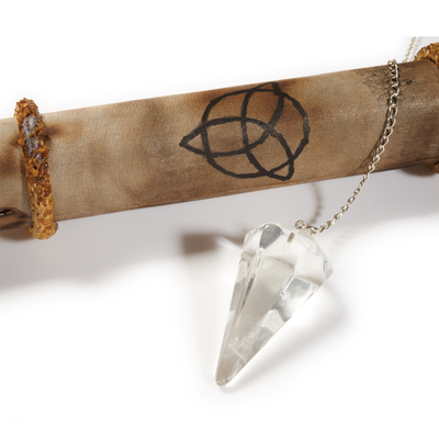Clear Rock Crystal Quartz Pendulum Natural Stone
