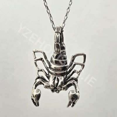 Retro Dynamic Scorpio 925 Sterling Silver Pendant Necklace