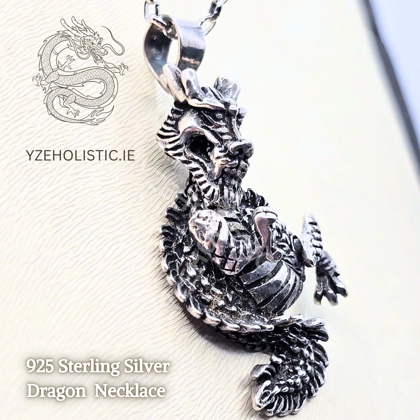 Dragon 925 Sterling Silver Pendant Necklace