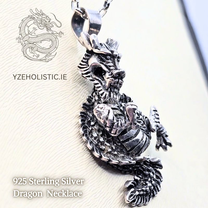 Dragon 925 Sterling Silver Pendant Necklace