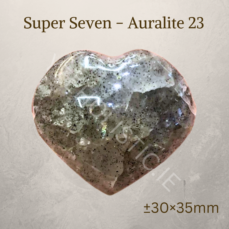 Super Seven ~ Auralite 23 Heart-Shaped Crystal "REBIRTH"