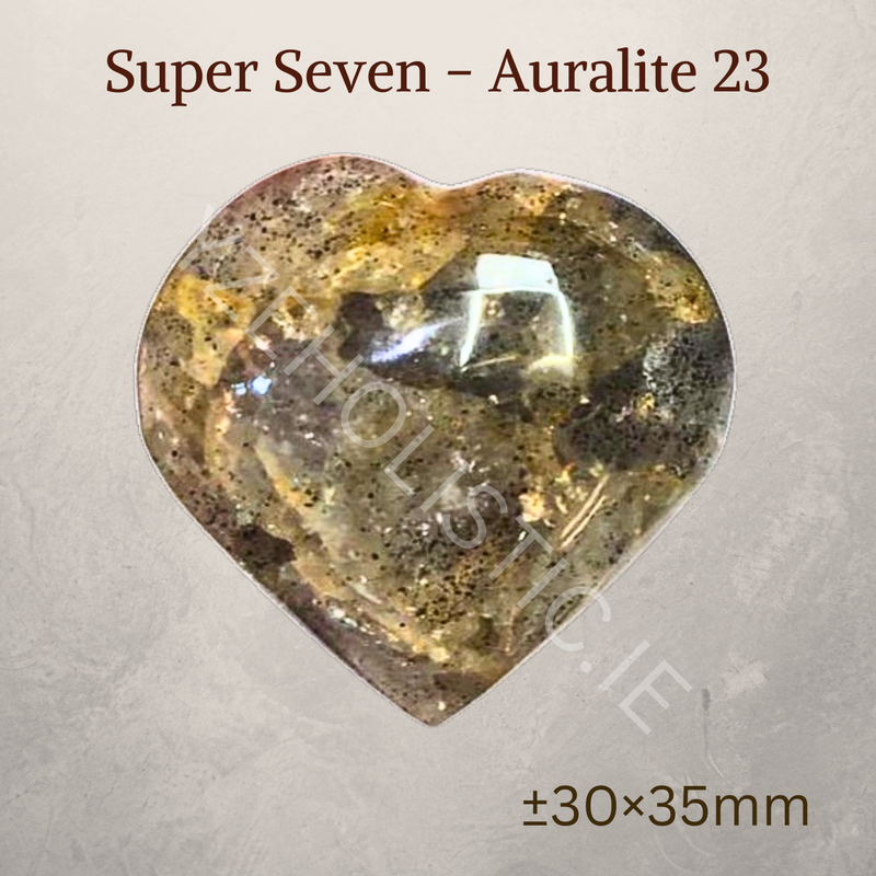Super Seven ~ Auralite 23 Heart-Shaped Crystal &quot;REBIRTH&quot;