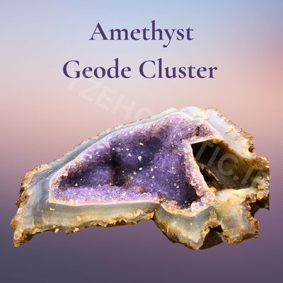 Amethyst Geode Cluster free form - deep purple 