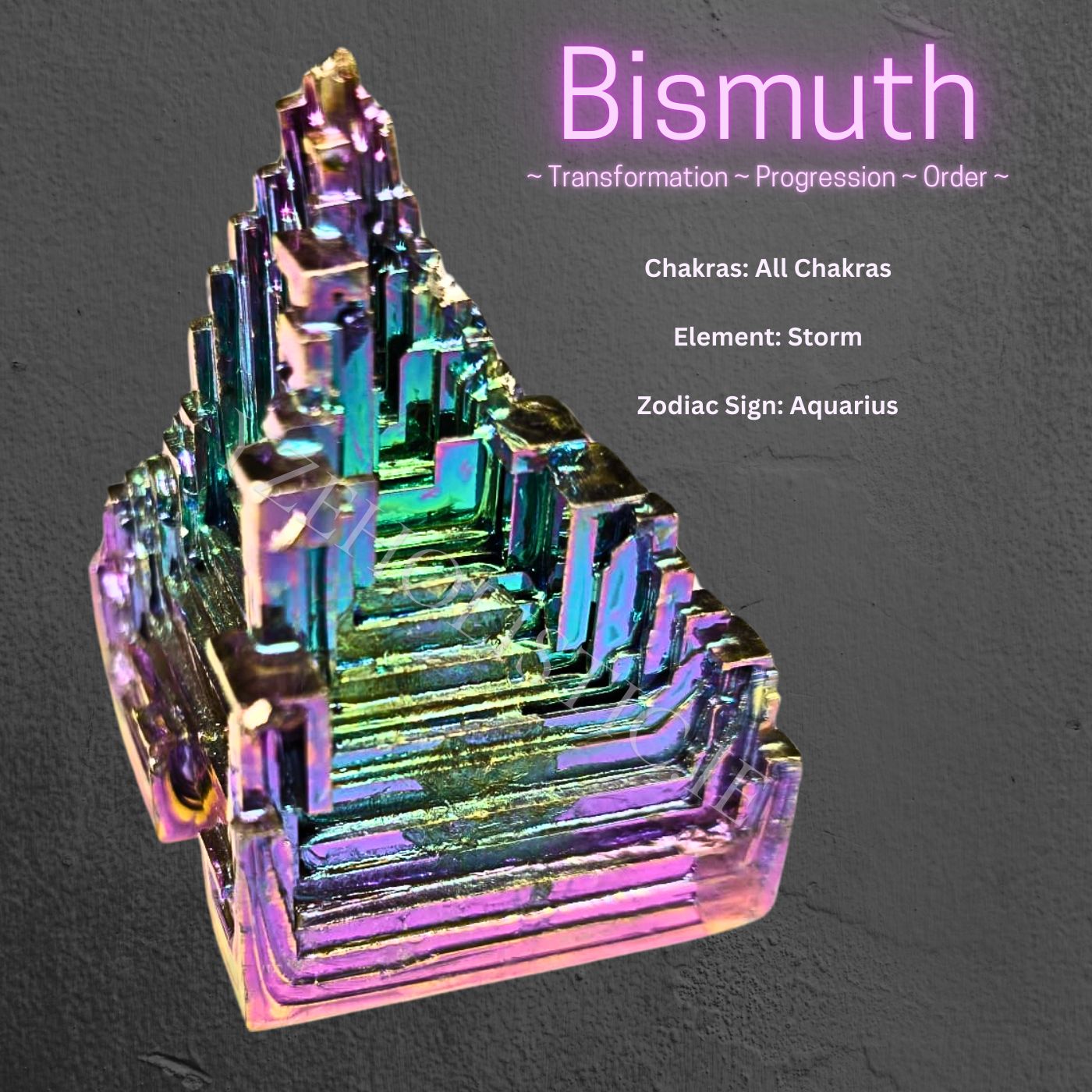 Bismuth Crystal Carving Irregular Form Pyramid M/L