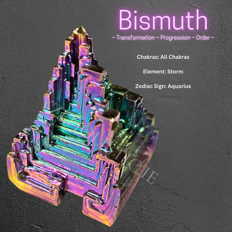 Bismuth Crystal Carving Irregular Form Pyramid M/L