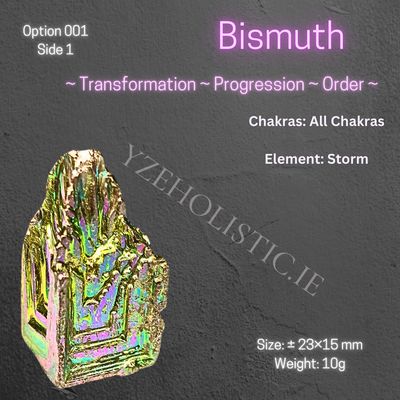 Bismuth Crystal Carving Irregular Form Pyramid S/M