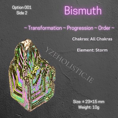 Bismuth Crystal Carving Irregular Form Pyramid S/M