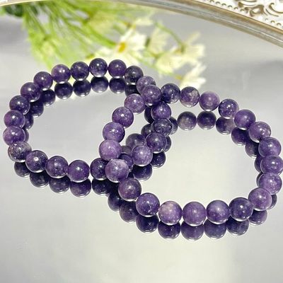 Lepidolite Natural Stone Bracelet Rich Purple ±8mm