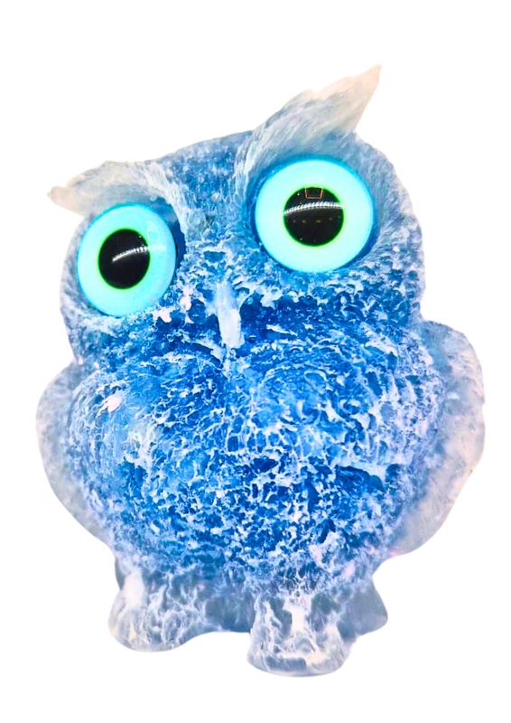 Resin Crystal Chip Owl
