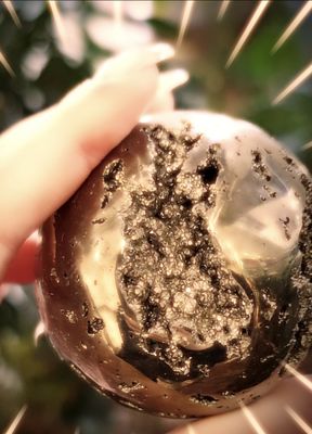 Pyrite Sphere Large Natural Stone Gold Crystal 
