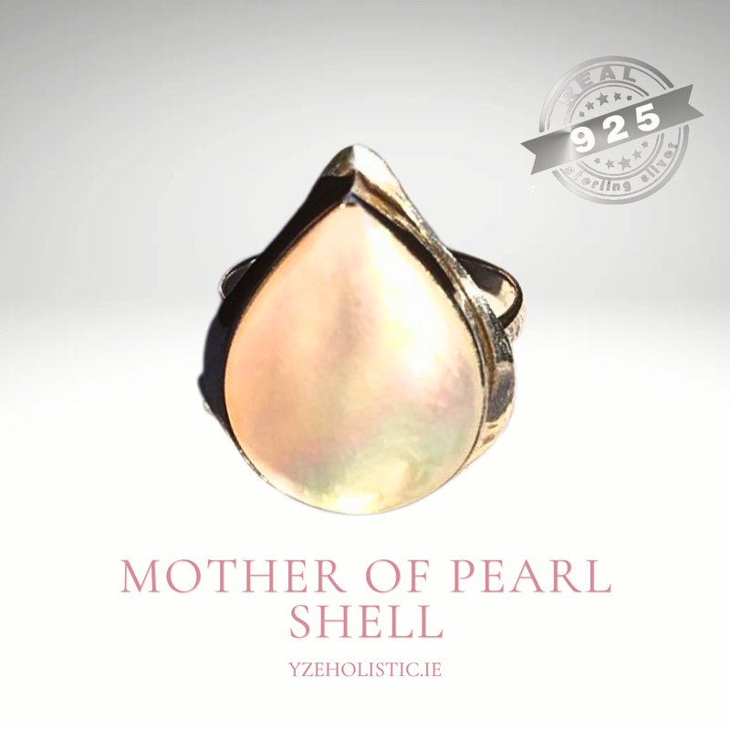 Mother of Pearl Shell 925 Sterling Silver Ring