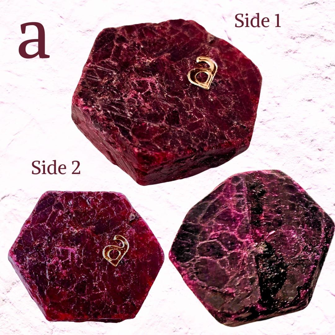 Rough Ruby Real Vibrant Red Crysal Genuine Gemstone , Stone option: A (±30x11 mm)