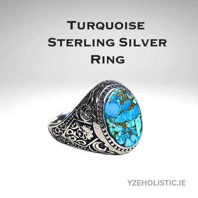 African Turquoise 925 Sterling Silver Ring