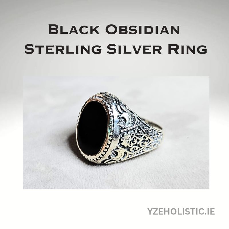 Black Obsidian 925 Sterling Silver Ring